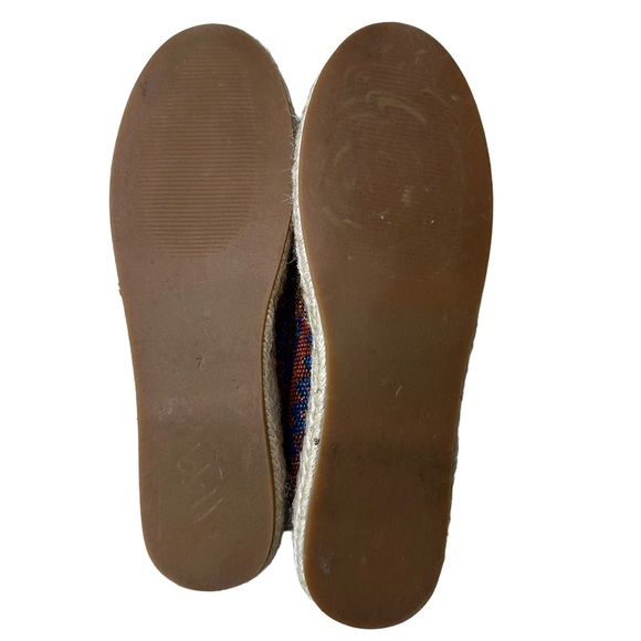 Soft Surroundings Nissa Espadrille Metallic Woven Tribal Print Slip On Shoes 7 - Picture 11 of 14